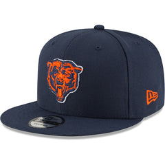 Chicago Bears New Era Head Basic 9FIFTY Adjustable Snapback Hat - Navy Hats