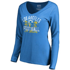 Los Angeles Chargers Women's Hometown Collection LA Football Long Sleeve T-Shirt - Powder Blue T-shirts