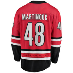 Jordan Martinook Carolina Hurricanes Fanatics Alternate Breakaway Player Jersey - Red | US 3547168