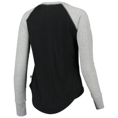 New Orleans Saints Touch Women's Waffle Raglan Lightweight Long Sleeve T-Shirt - Black T-shirts