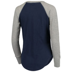 Seattle Seahawks Touch Women's Waffle Raglan Lightweight Long Sleeve T-Shirt - College Navy T-shirts