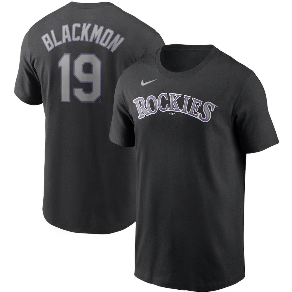 Charlie Blackmon Colorado Rockies Nike Name & Number T-Shirt - Black T-shirts
