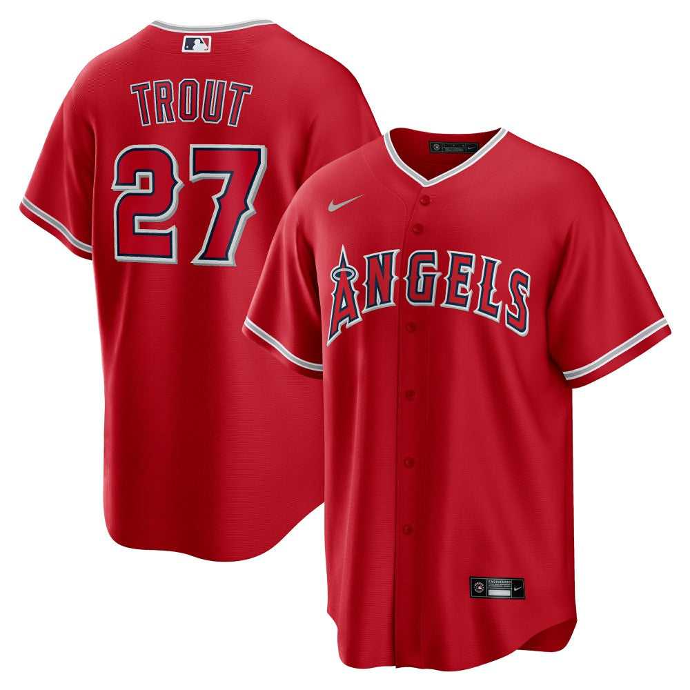 Mike Trout Los Angeles Angels Nike Alternate Replica Player Name Jersey - Red Jerseys