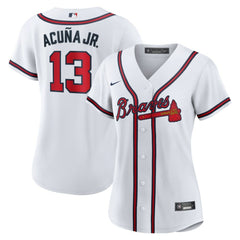 Ronald Acuna Jr. Atlanta Braves Nike Women's Home Replica Player Jersey - White Jerseys