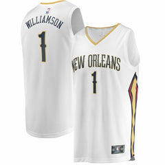 Zion Williamson New Orleans Pelicans Replica Fast Break Jersey White Association Edition - Fanatics