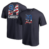 Miguel Cabrera Detroit Tigers Banner Wave Name & Number T-Shirt - Navy T-shirts