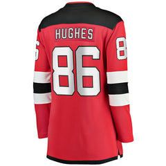 Jack Hughes New Jersey Devils Fanatics Women's Home Breakaway Jersey - Red | US 3607218