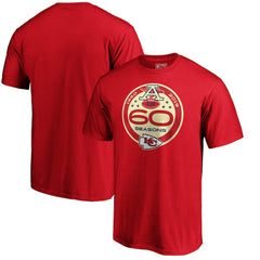 Kansas City Chiefs 60th Season Logo T-Shirt - Red T-shirts