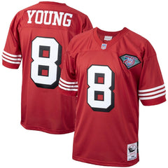 Steve Young San Francisco 49ers 1994 Authentic Throwback Retired Player Jersey - Scarlet Jerseys