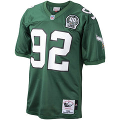 Reggie White Philadelphia Eagles Authentic Throwback Retired Player Jersey - Green Jerseys