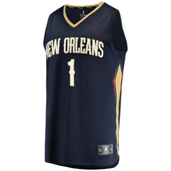 Zion Williamson New Orleans Pelicans Fast Break Replica Jersey Navy Icon Edition - Fanatics