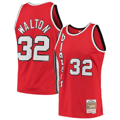 Bill Walton Portland Trail Blazers 1976/77 Hardwood Classics Swingman Jersey Red - Mitchell & Ness