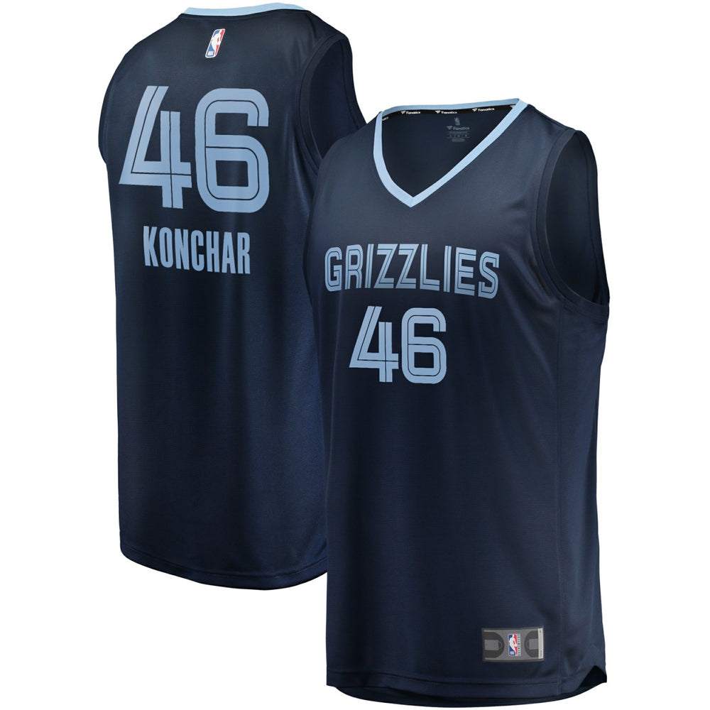 John Konchar Memphis Grizzlies Fast Break Replica Jersey Navy Icon Edition - Fanatics
