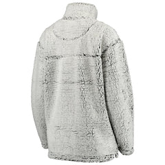 Chicago Bears Women's Sherpa Quarter-Zip Pullover Jacket - Gray Pullover