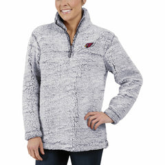 Arizona Cardinals G-III 4Her by Carl Banks Women's Sherpa Quarter-Zip Pullover Jacket - Gray Pullover