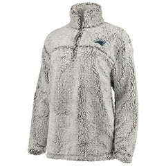 Carolina Panthers G-III 4Her by Carl Banks Women's Sherpa Quarter-Zip Pullover Jacket - Gray Pullover