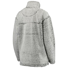 Detroit Lions Women's Sherpa Quarter-Zip Pullover Jacket - Gray Pullover