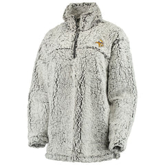 Minnesota Vikings Women's Sherpa Quarter-Zip Pullover Jacket - Gray Pullover