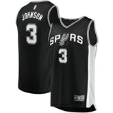 Keldon Johnson San Antonio Spurs Fast Break Replica Jersey Black Icon Edition - Fanatics