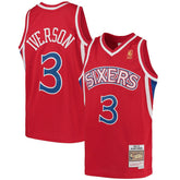 Allen Iverson Philadelphia 76ers Youth 1996/97 Hardwood Classics Swingman Throwback Jersey Red - Mitchell & Ness