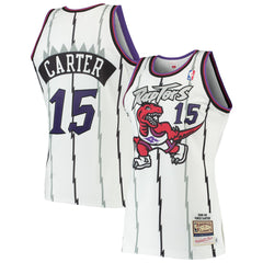 Vince Carter Toronto Raptors 1998/99 Hardwood Classics Authentic Jersey White - Mitchell & Ness