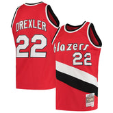 Clyde Drexler Portland Trail Blazers 1983/84 Hardwood Classics Swingman Jersey Red - Mitchell & Ness