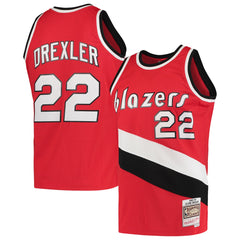 Clyde Drexler Portland Trail Blazers 1983/84 Hardwood Classics Swingman Jersey Red - Mitchell & Ness