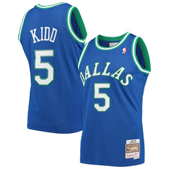 Jason Kidd Dallas Mavericks 1994/95 Hardwood Classics Swingman Jersey Blue - Mitchell & Ness
