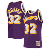 Magic Johnson Los Angeles Lakers 1984/85 Hardwood Classics Swingman Jersey Purple - Mitchell & Ness
