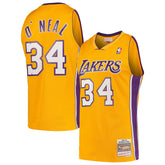 Shaquille O'Neal Los Angeles Lakers Hardwood Classics Swingman Jersey Gold - Mitchell & Ness