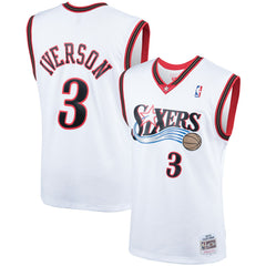 Allen Iverson Philadelphia 76ers Hardwood Classics Swingman Jersey White - Mitchell & Ness