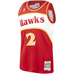 Stacey Augmon Atlanta Hawks 1991/92 Hardwood Classics Swingman Jersey Red - Mitchell & Ness