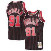 Dennis Rodman Chicago Bulls Hardwood Classics Swingman Jersey Black - Mitchell & Ness