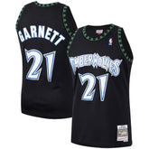 Kevin Garnett Minnesota Timberwolves Hardwood Classics Swingman Jersey Black - Mitchell & Ness
