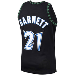 Kevin Garnett Minnesota Timberwolves Hardwood Classics Swingman Jersey Black - Mitchell & Ness