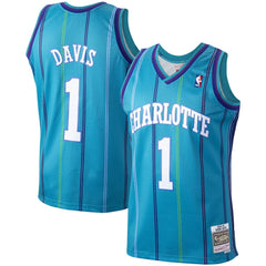 Baron Davis Charlotte Hornets 1999/00 Hardwood Classics Swingman Jersey Teal - Mitchell & Ness