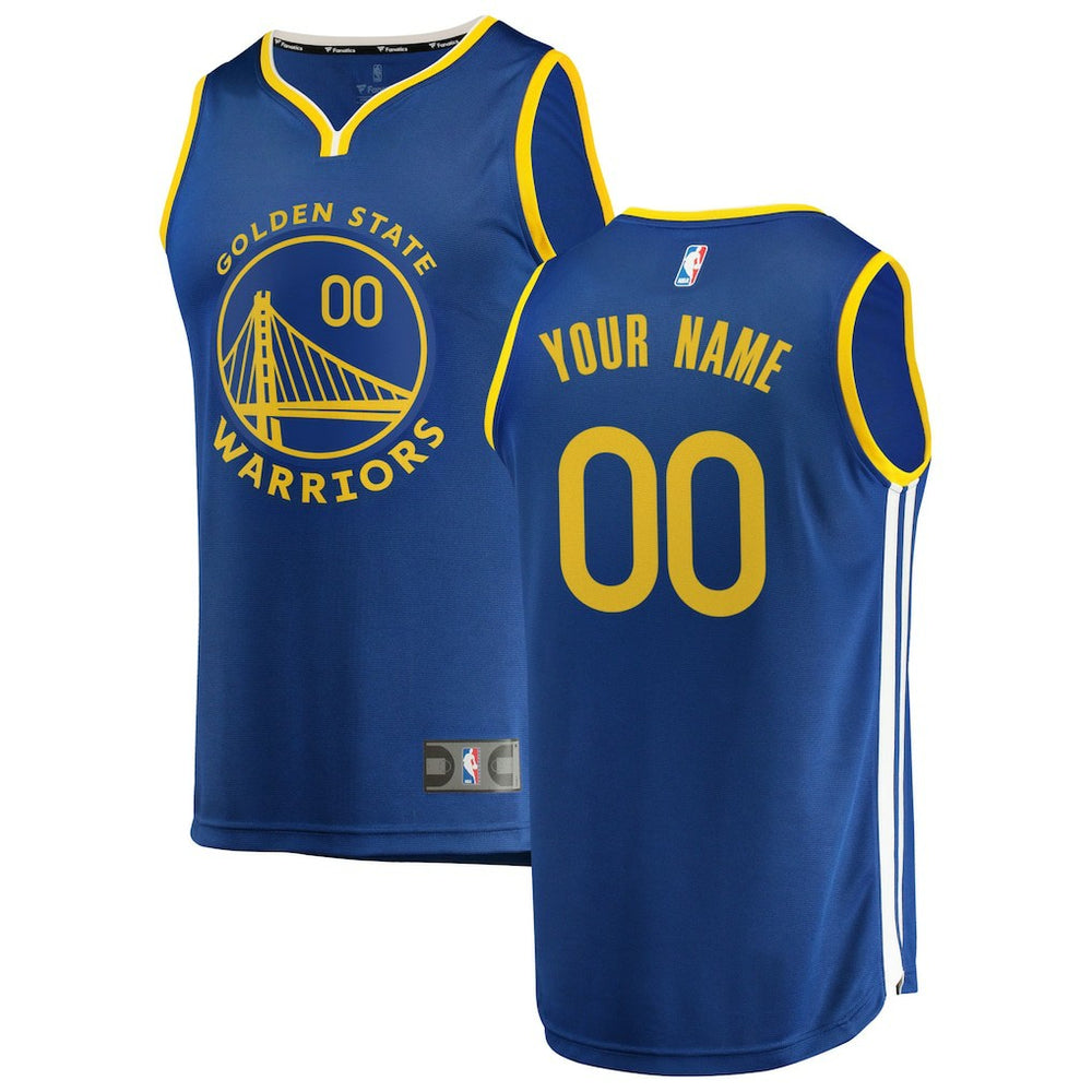 Golden State Warriors Youth 2019/20 Fast Break Custom Replica Jersey Royal Icon Edition - Fanatics