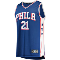 Joel Embiid Philadelphia 76ers Fast Break Replica Player Jersey Icon Edition Royal - Fanatics