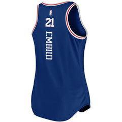 Joel Embiid Philadelphia 76ers Women's Fast Break Team Tank Jersey Icon Edition Royal - Fanatics