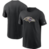 Baltimore Ravens Primetime Logo Essential T-Shirt - Black T-shirts