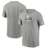 Los Angeles Rams Primetime Logo Essential T-Shirt - Heather Gray T-shirts