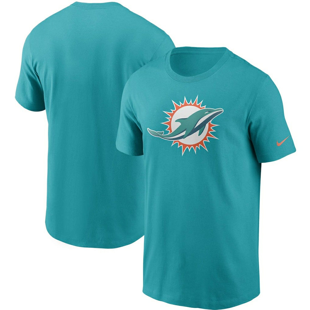 Miami Dolphins Primetime Logo Essential T-Shirt - Aqua T-shirts