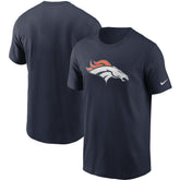 Denver Broncos Primetime Logo Essential T-Shirt - Navy T-shirts