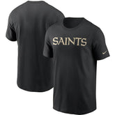 New Orleans Saints Team Wordmark T-Shirt - Black T-shirts