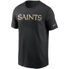 New Orleans Saints Team Wordmark T-Shirt - Black T-shirts