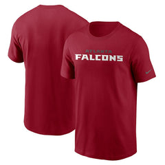 Atlanta Falcons Team Wordmark T-Shirt - Red T-shirts
