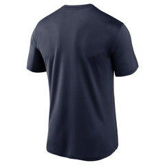 New England Patriots Wordmark Legend Performance T-Shirt - Navy T-shirts