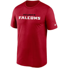Atlanta Falcons Wordmark Legend Performance T-Shirt - Red T-shirts