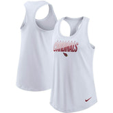 Arizona Cardinals Women's Light Impact Performance Racerback Tank Top - White Tops