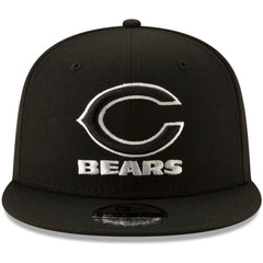 Chicago Bears New Era B-Dub 9FIFTY Adjustable Snapback Hat - Black Hats